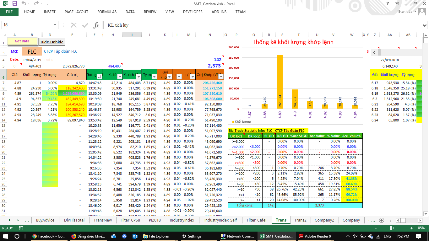 Excel Tools for stock analysis